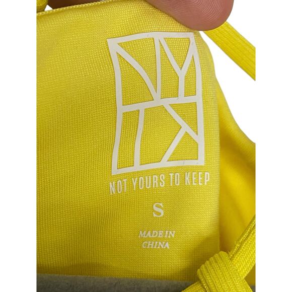 Not Yours To Keep Sunny Ribbed Knit Midi Dress Strapless Summer Beachy Resort S - Picture 8 of 11